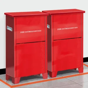 Iron Sheet Fire Hose Box with Fire Extinguisher Firefighting Equipment Accessories Reel Box Double flip Cover Antirust Paint