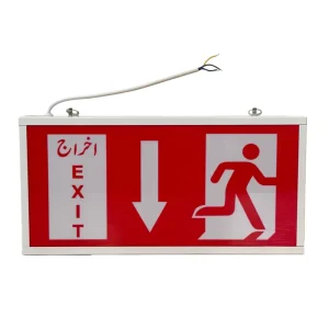 Iron+PC White LED Emergency Exit Sign 3W Output IP30 Rated Arrow Legend 3 Hour Emergency Lighting Ni Cd Battery 2 Year