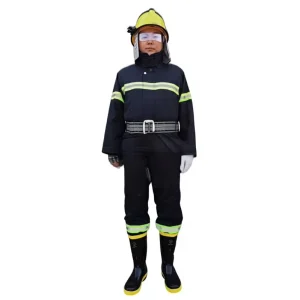 JMFIRE Firefighting Suit 02 Navy Blue Firefighter’s Flame Retardant Protective Clothing Fire Protection