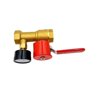 K80 Brass Fire Sprinkler Inspector’s Test Valve with Pressure Gauge 1 Inch DN25 Terminal Water Test Valve for Fire System