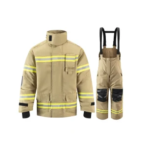 Khaki Color DRD Rescue Design Removable Liner EN469 Aramid Firefighter Suits
