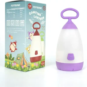 Kids Camping Lantern Battery Powered AAA Included 360 Eye Safe Light IPX4 Waterproof RGB Modes Dimmable Portable