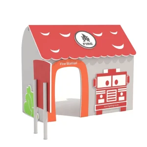 Kids Favorite Eco friendly Durable Modular Role Play Toy Firefighter Set Outdoor Plastic Cubby House Backyard Playground