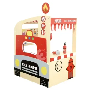 Kids Play Set Playhouse Fire Station Role Play House Furniture Indoor Play Area Children Kids Indoor Playground Equipment