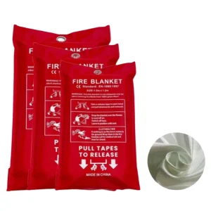 Kitchen Emergency Fire Blanket Fiberglass Heat Insulating Fire Protection 1x1m Heat & Chemical Resistant