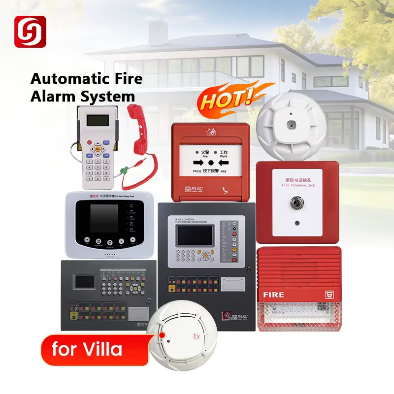 LD Intelligent Analog Addressable Fire Alarm Control Panel LCD Touchscreen AC 220V Dc 24V Smoke Heat Combined Panel