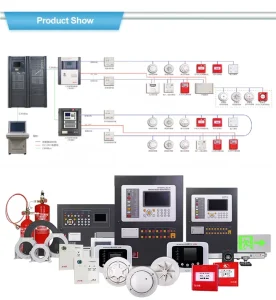 LD User Friendly 4 Loop Addressable Fire Alarm Control Panel with LCD Touchscreen and 24V DC