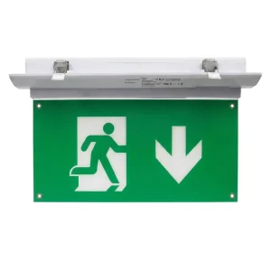 LED Emergency Exit Sign Recessed Mounted Led Emergency Exit Sign Double Sides Corridor Maintained Emergency Exit Signs