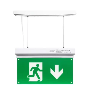 LED Emergency Exit Sign Suspend Led Emergency Exit Sign Double Sides Corridor Maintained Emergency Exit Signs