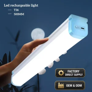 LED Emergency Light 500mm OEM ODM Waterproof Rechargeable Portable Outdoor Camping Workshop Multi Functional