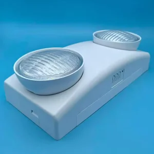 LED Emergency Light Twin Adjustable Heads and Long Runtime Emergency Lighting for Warehouse and Corridor Use