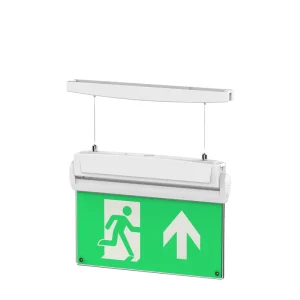 LED Evacuation Fire Safety Exit Sign Light Plastic Li FePO4 Battery 3 Hour Emergency Time High Visibility Indoor Outdoor Use
