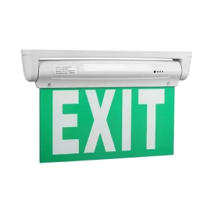 LED Evacuation Sign Lamp Wall Mounted Ceiling Mounted Emergency Escape Safety Exit 3 Year Warranty 180 Minute Emergency Backup