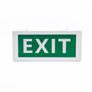 LED Exit Sign Emergency Light 2W Back up 3H IP30 Single Double Sided Hanging Wall Mounted Led Signature With Battery