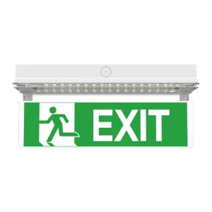 LED Fire Emergency Exit Sign Light Plug in Safety Evacuation Route Indicator for Commercial Premises