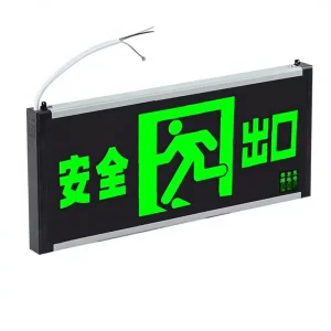 LED Fire Emergency Exit Sign Light Plug in Safety Evacuation Route Indicator for Commercial Premises