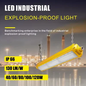 LED Linear Explosion Proof Fixture 40W 80W Waterproof Explosion Proof Lights With Emergency Power Supply