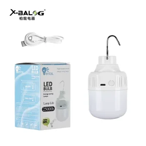 LED Rechargeable Camping Lamp 3 speed 6000K Daylight Waterproof Outdoor Emergency Bulb Lantern Light