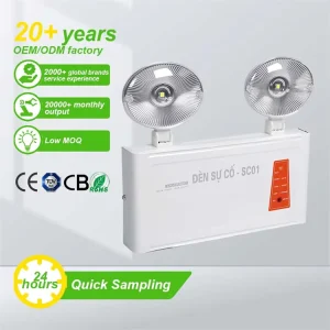 LED Rechargeable Emergency Light COB Emergency Lights Twin Spot Maintained LED Light Rechargeable Lamp