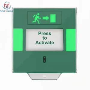 LED Resettable Emergency Release Exit Break Glass Fire Alarm Door Reset Exit Button Switch Built in Buzzer Green Red Lights