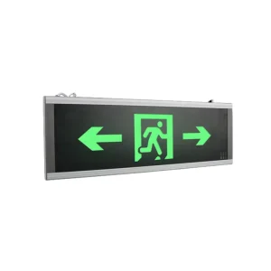 Large Size Single Double Side Evacuation Sign Light Aluminum Safety Exit 600 200 Rechargeable Emergency Led Exit Light