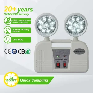 Led Emergency Light Light Emergency Fire Rechargeable Emergency Mental Twin Spot Adjustable 2 Heads