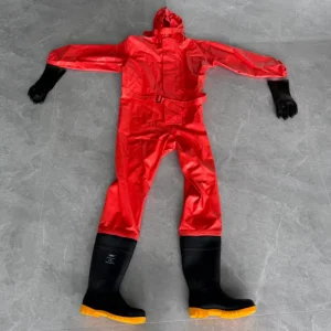 Level2 Chemical Protective Suit Flame Retardant Acid Alkali Resistant Full Body Red Lightweight Firefighting Firefighter