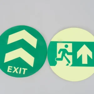 Light Storagen the Dark Safety Warning Sign Fire Emergency Exit PVC Photoluminescent Light Storing Wall Sticker