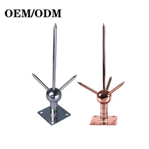 Lightning Protection Air Terminal Lightning Arrester Protection Rod Manufacture Lightning Arrester Rod for Tower Home Building