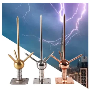 Lightning Protection Copper Clad Steel Air Terminal Lightning Arrester Engineering Construction Earthing System Lightning Rod