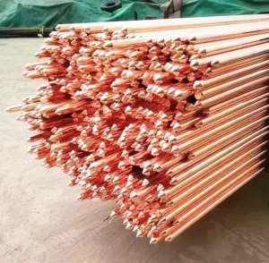 Lightning Protection Earthing Connection Copper Bonded Earth Electrode Copper Clad Steel Ground Rod