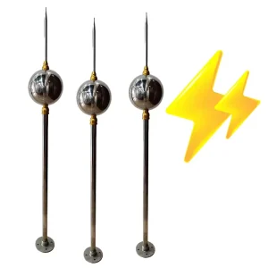 Lightning Protection Rod System Stainless Steel Single ball Type Lightning Rod Arrester for High rise Buildings