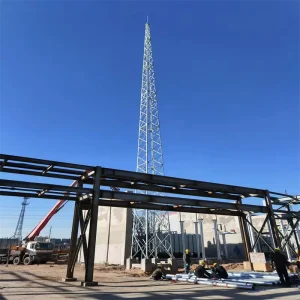 Lightning Protection Steel Rod Tower for Telecommunications Durable Angle Steel Material