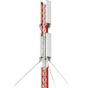 Lightning Rod 3 Legged Triangular Steel Bar Wifi Antenna Wimax Equipment 20Km Guyed Wire Lattice Ground Anchor Mast Tower