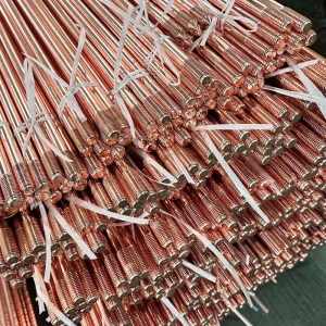 Lightning protection Grounding System Ground Rod Custom Logo High Strength Pure Copper Ground Rod