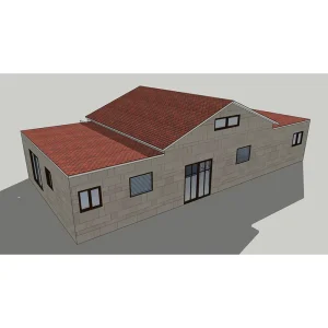Low Cost Water and Fire Resistant Prefab Log Cabin House