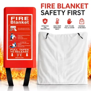 Low Price Customized Size Fire Resistant Rescue Fiberglass Fire Blanket for Emergency Kitchen Safety