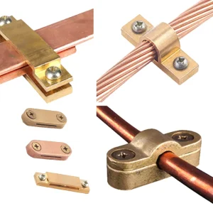 Low Price Saddle Clamp Custom Specification Grounding Connections Tape Wire Clamp for Lightning protection Grounding System