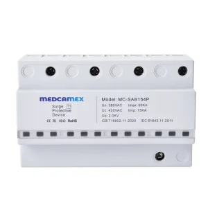 MC SAB154P T1+T2 60KA 4P AC Surge Protector 220-380VAC for Industrial Solar Power Systems Electronic Equipment