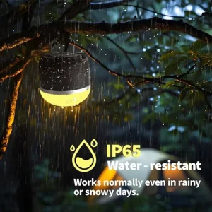 Magnetic Base LED Camping Lantern 4000mAh USB Rechargeable Portable Emergency Light for Tent Hiking