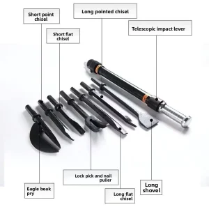 Manual Demolition Tool Set Fire Extinguishing Specialized Seven Chisel Heads Micro Fire Station SL 700D Tool Case