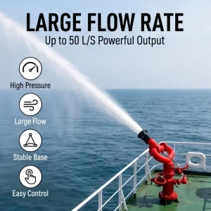 Manual Fixed Fire Water Monitor Long Range Fire Fighting Equipment For Factory Warehouse