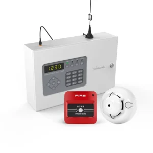 Manufacture LCD Screen GSM Wireless Addressable Fire Alarm System Control Panel Smoke Detector Alarm With EN54 Approval