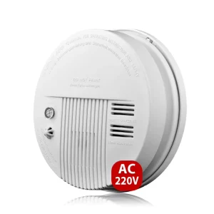Manufacturer 9V Battery 220V Smoke Detector High Sensitivity Fire Safety for Home Hotel School Independent Fire Smoke Sensor