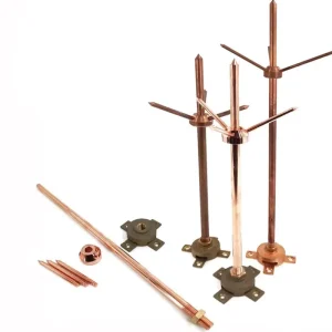 Manufacturer Custom Thunder Protector Copper Lightning Conductor Arrester Lightning Rod for Electric Power Facilities