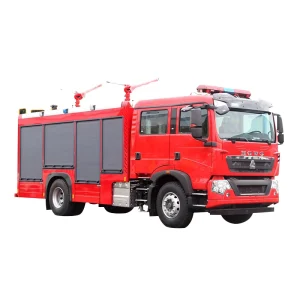 Manufacturer Heavy Emergency 4×2 Ladder Water Tank Dry Powder Fire Rescue Truck