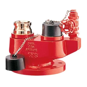 Manufacturer Price Double Outlet Fire Hydrant Valve Red Water Inlet 2 Way Breeching Inlet