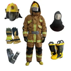 Marine Combined Fire fighting and Protective Equipment with Aramid Material for Fireman Uniform Gear MKF H01