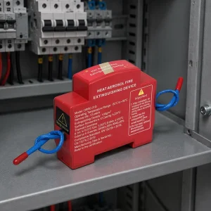 Mini 85g Automatic Aerosol Class D Fire Extinguisher 170C Thermal Start DIN Rail Mount EN 15276-1/2 Certified