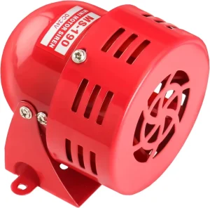 Mini Motor Siren MS 190 110dB Industrial Alarm Horn AC110V 220V DC12V 24V Safety Warning Buzzer